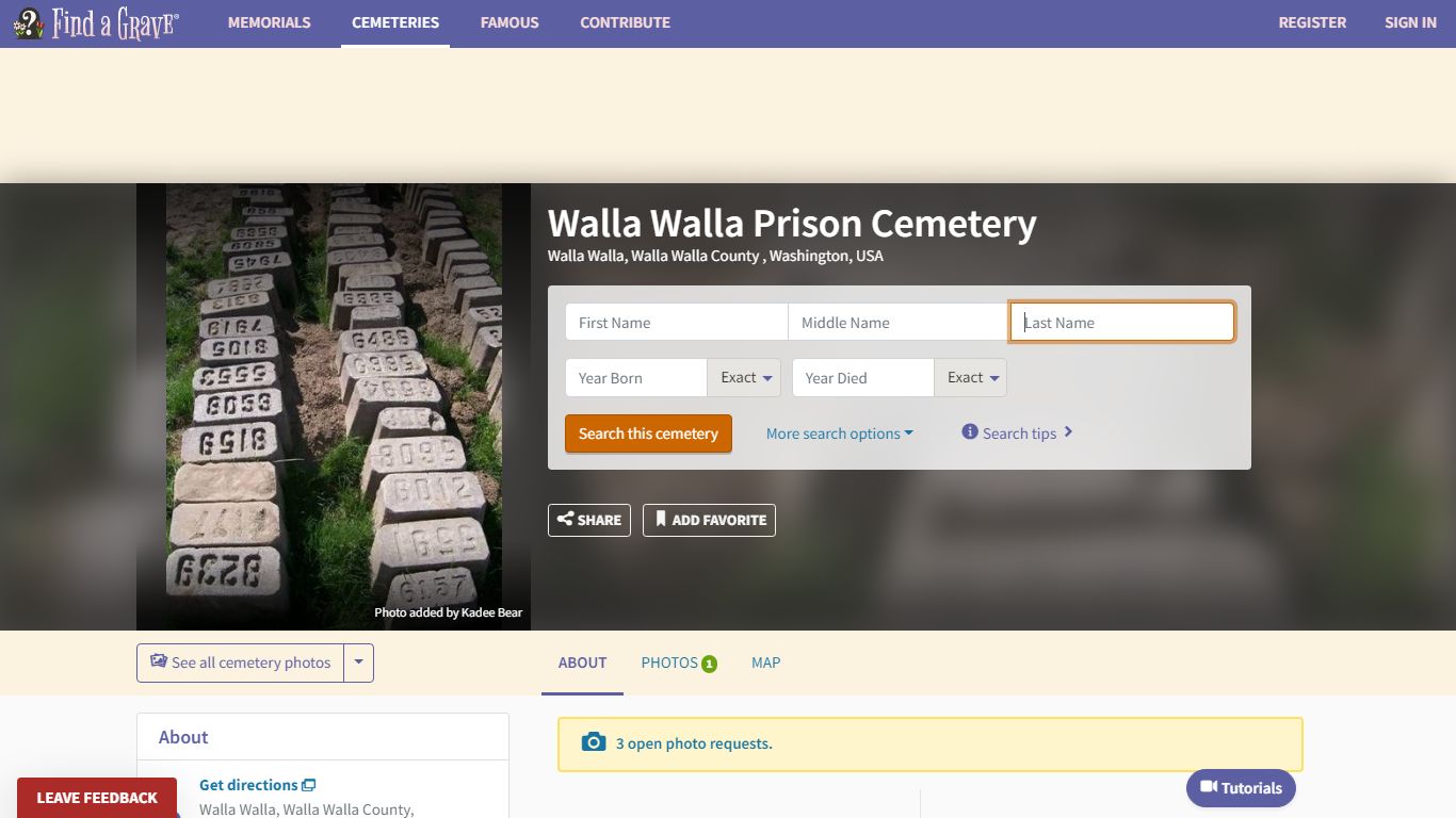 Walla Walla Prison Cemetery in Walla Walla, Washington - Find a Grave ...